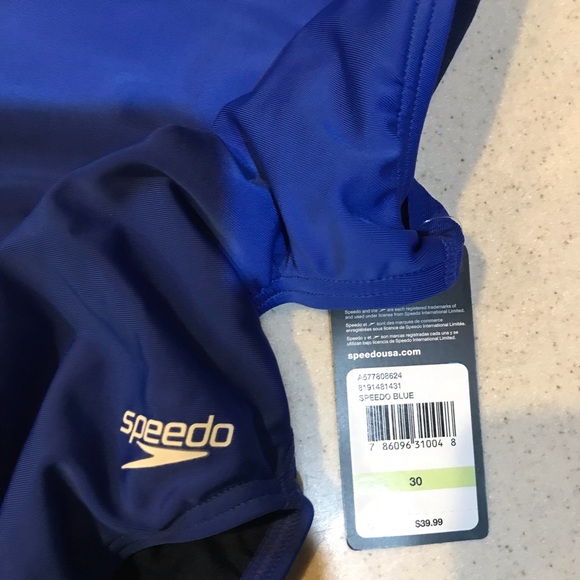 NWT Speedo Blue Training Swimsuit - Picture 4 of 5